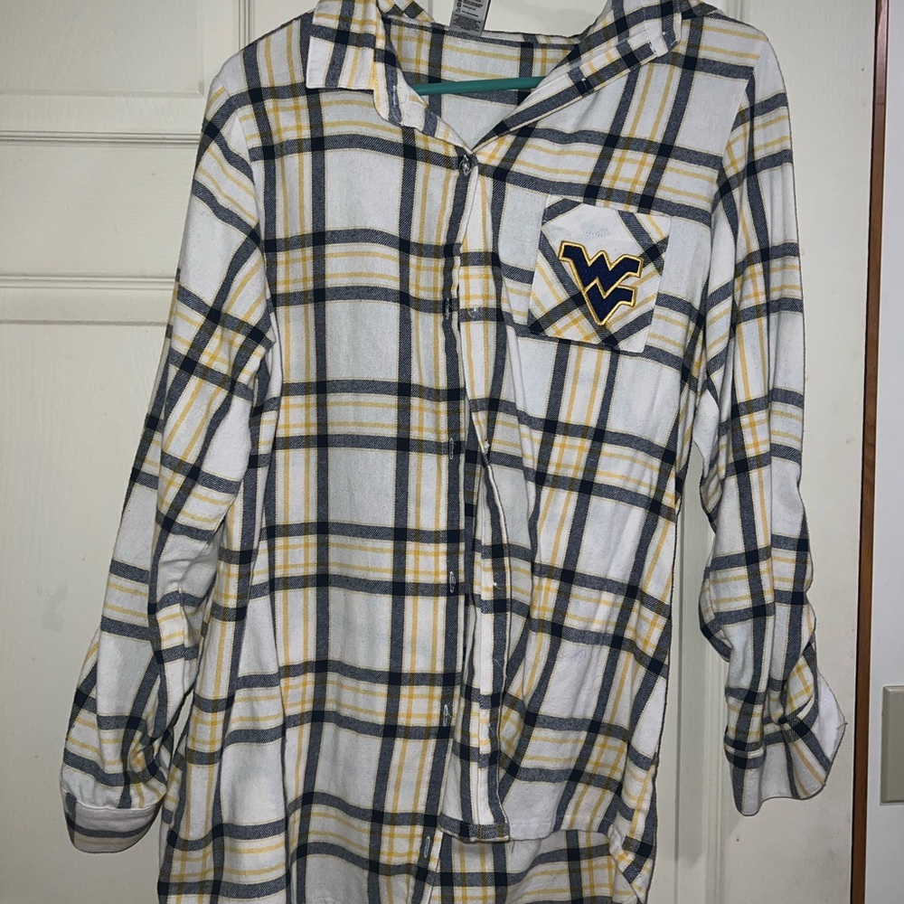 West Virginia University Plaid Button Down Shirt